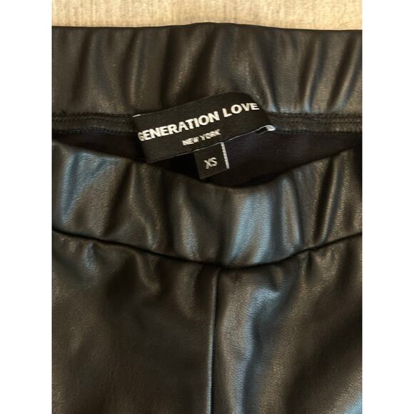 Generation Live Black Vegan Leather Leggings size XS - Picture 4 of 9